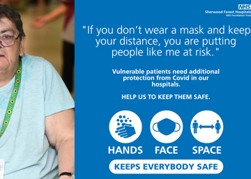 Local NHS ask public to follow ‘hands, face space’ in hospitals and healthcare settings after July 19, to keep patients safe