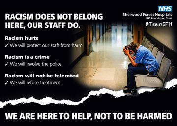 NHS staff racially abused whilst caring for patients: Sherwood Forest Hospitals launch anti-racism strategy