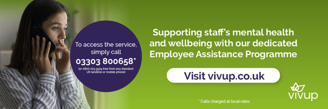 To access the service simply call 03303800658. Supporting staff's mental health and wellbeing with our dedicated Employee Assistance Programme