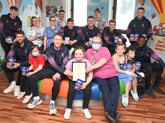 Stags’ players visit local hospital this Easter