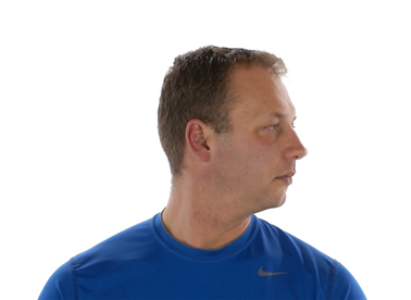 A man doing a neck rotation