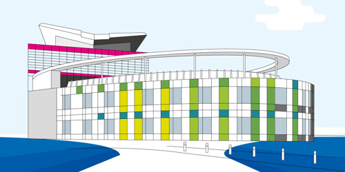 Drawing of King's Mill Hospital