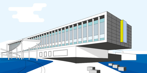 Drawing of Mansfield Community Hospital