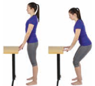 Mini squats from standing